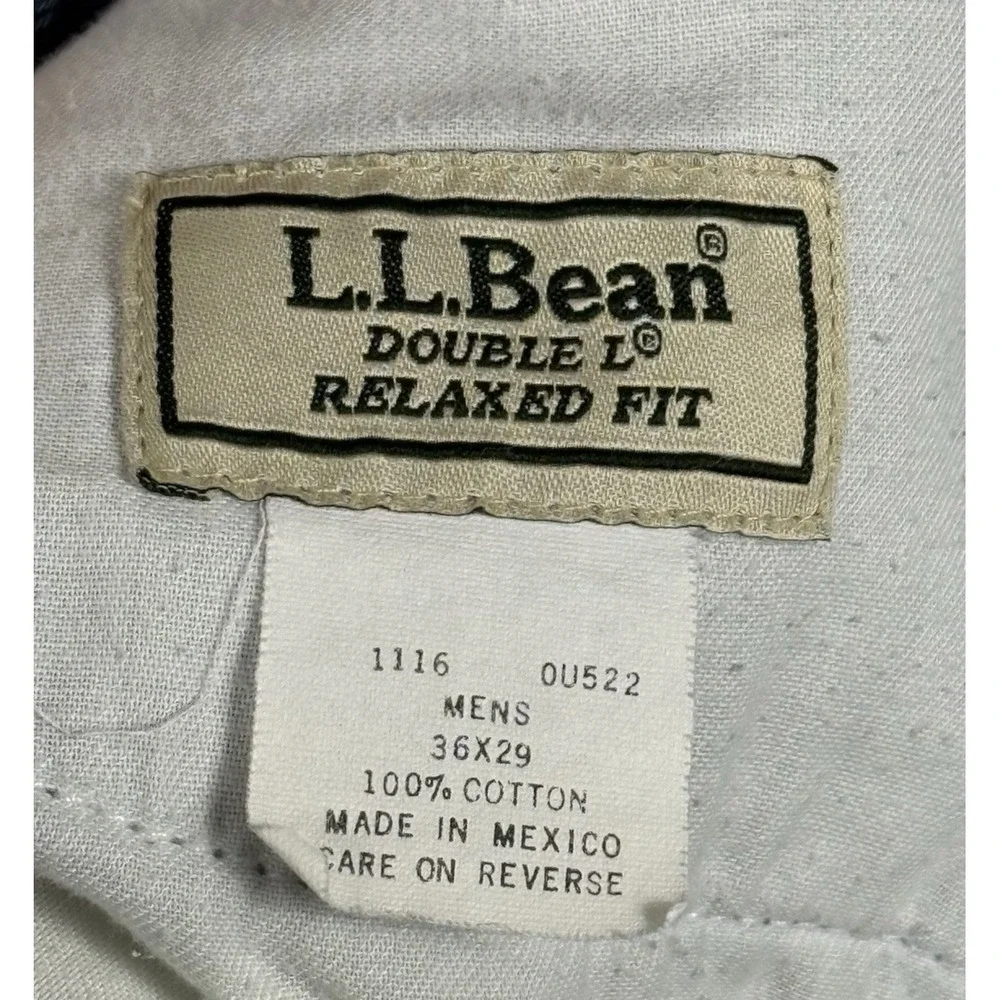 LL‎ Bean Jeans Men's 36x29 Light Blue Double L Relaxed Fit Straight Leg